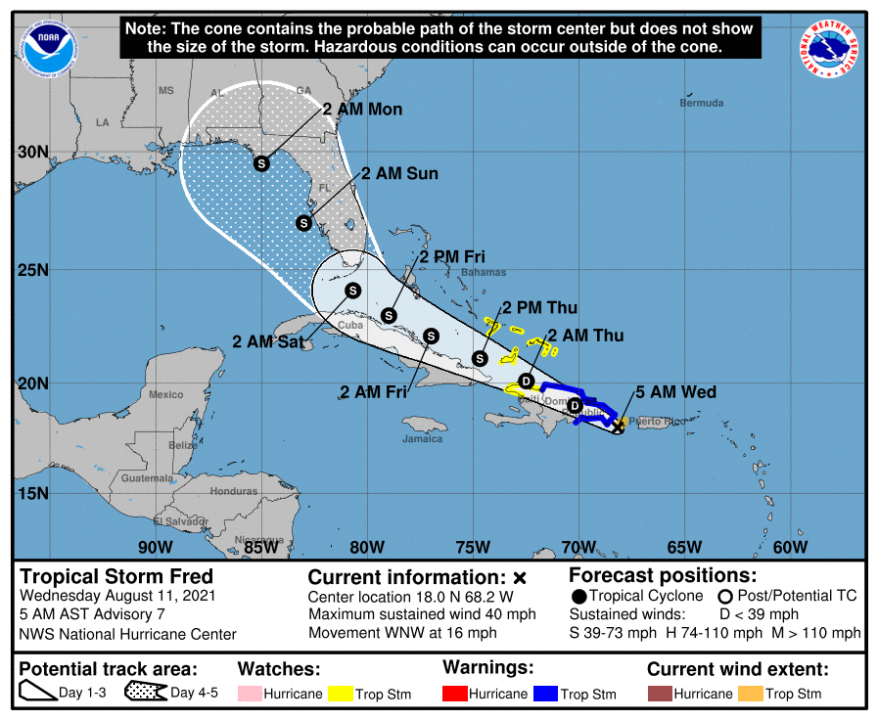 Tropical Storm Fred forms overnight - The Times of Houma ...